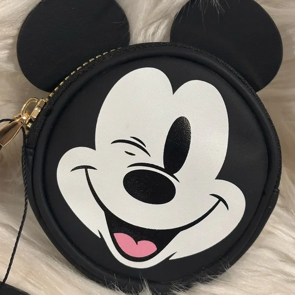 Disney Black and White Mickey Mouse Coin Zippered Pouch - Picture 8 of 8